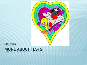 More about tests - Farmington High School