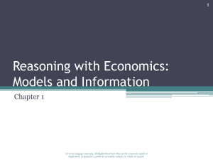 Reasoning with Economics: Models and Information