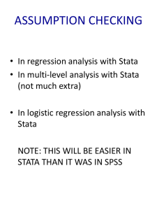 Assumptions in regression analysis