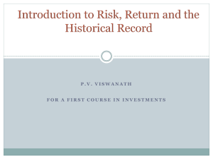 Introduction to Risk and Return (Chapter 5)