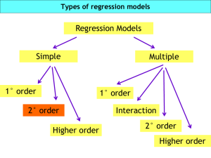 First-Order model in k Quantitative variables