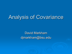 Analysis of Covariance Powerpoint slides