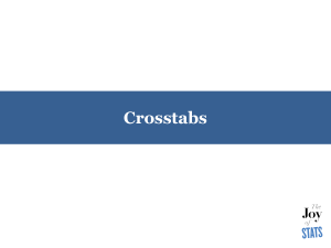 Crosstabs - The Joy of Stats