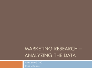 Marketing research – analyzing the data