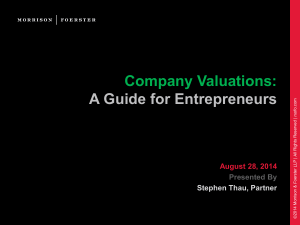 Company Valuations - Angel Venture Forum