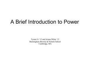 Power Introduction - Tyrone Li (2012) & Arianna White