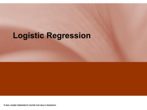 The Logistic Regression Model