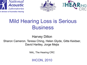 Mild Hearing Loss is Serious Business