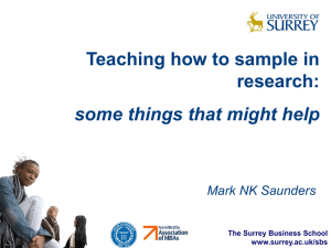 Teaching how to sample in research