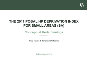The 2011 Pobal HP Deprivation Index for Small Areas