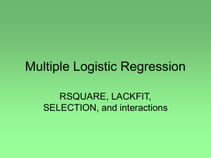 Multiple Logistic Regression (with interactions)
