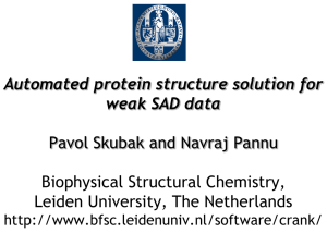 Automated protein structure solution for weak SAD data