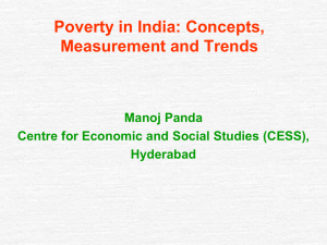 Poverty in India: Concepts, Measurement and Trends