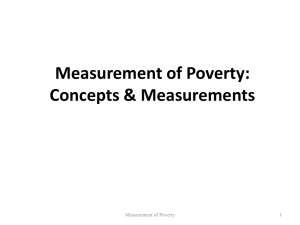 Measurement of Poverty