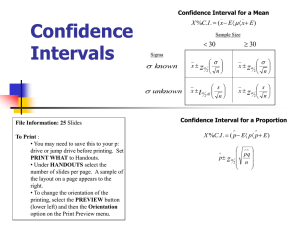 Confidence Interval