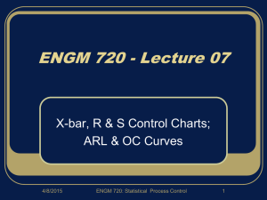 X-bar, R, & S Control Charts, ARL & OC Curves