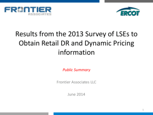 Results from the 2013 Survey of LSEs to Obtain Retail DR and