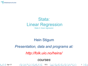 Stata 3, Linear Regression v3