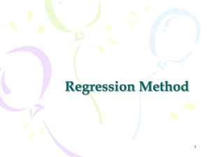 Forecasting by Regression