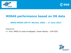 MIRAS performance based on OS data