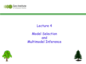 Lecture 4: Model Selection: AIC and Akaike Weights - sortie-nd