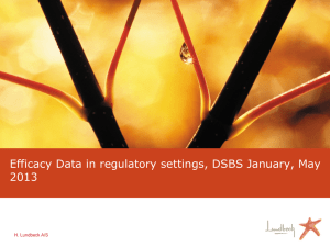 Efficacy Data in Regulatory Settings (Henrik Loft)
