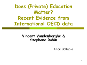 Education Matter? Recent Evidence from International OECD data
