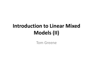 Introduction to Linear Mixed Models (II)