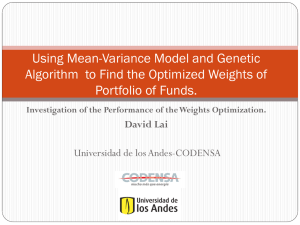 Using Mean-Variance Model and Genetic Algorithm to Find the