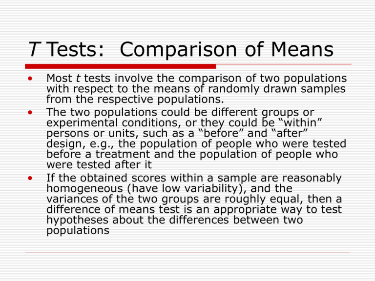 t-tests