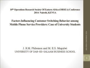 10th OPERATIONS RESEARCH SOCIETY OF EASRETRN AFRICA