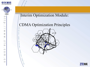CDMA Optimization Principles