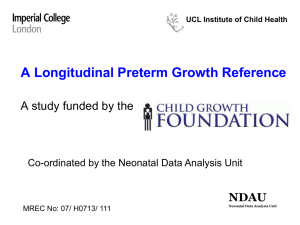 A longitudinal preterm growth reference
