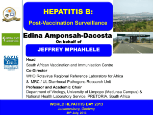 Hepatitis B: Post Vaccination Surveillance
