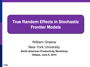 True Random Effects in Stochastic Frontier Models