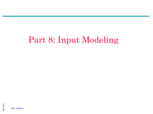 Input Modeling