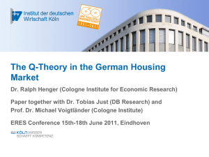 The Q-Theory in the German Housing Market