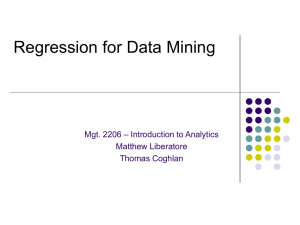 Linear and Logistic Regression using SAS Enterprise Miner
