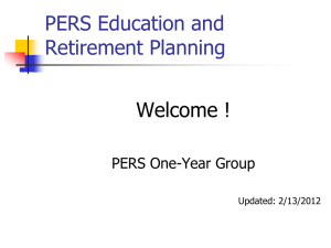 PERS Education and Retirement Planning