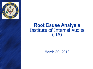 4. March 2013 - Root Cause Analysis