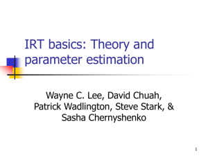 IRT basics