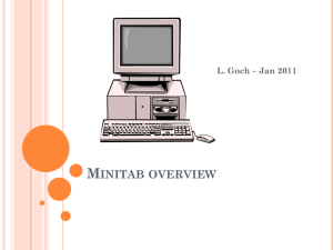 1 Intro to Minitab - ASQ Cleveland Section