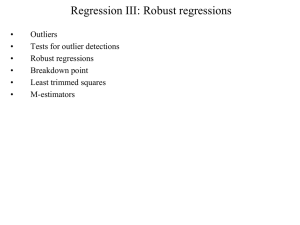 Regression III: robust regression