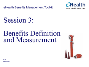 Benefits Definition and Measurement