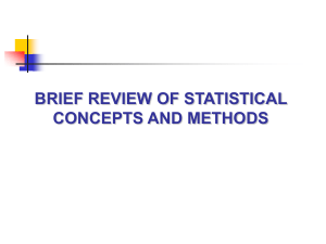 Review of Basic Statistics, Model Selection, and Inference