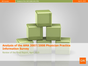 Analysis of the AMA 2007/2008 Physician Practice Information Survey