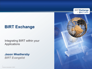 BIRT Exchange - Arts Partners