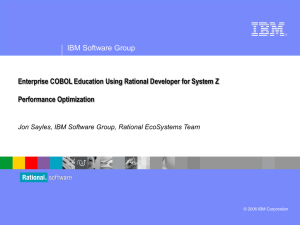 Enterprise COBOL Performance Optimization