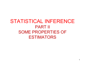 some properties of estimators.