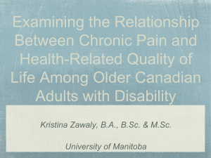 Severity of Disability - Canadian Research Data Centre Network